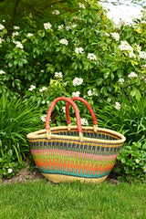 Large Oval Picnic Basket - Assorted