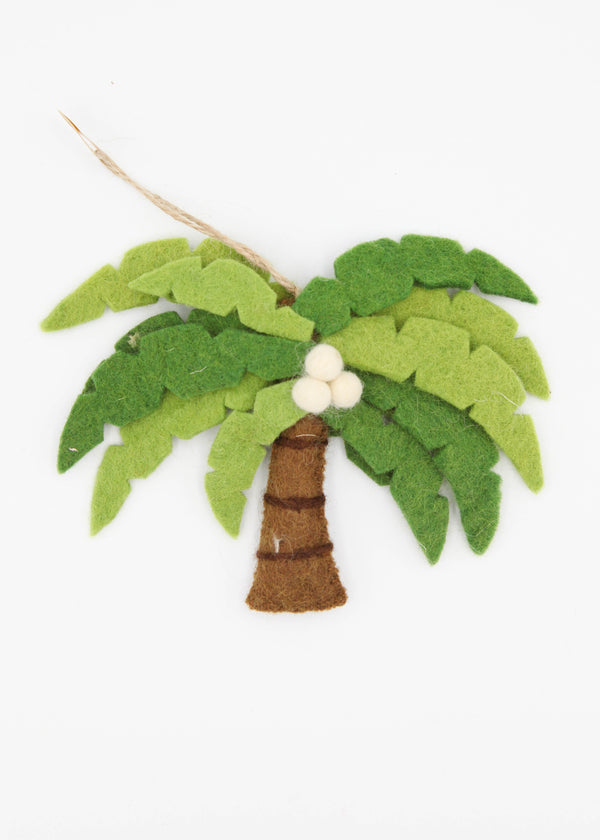 Felt Palm Tree with Coconut Ornament
