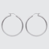 Large Flat Hoop Earrings