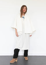 Canvas Jacket/Painted Flower on Back