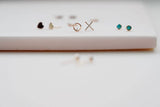 Gold 3mm Gemstone Studs