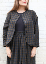 Gingham Check Jacket (Woven) - One Size