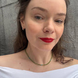 Knotted Peridot And Apatite Necklace - KNT17