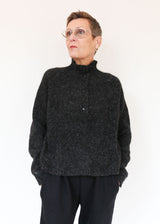Baby Alpaca Polo Sweater - Anthracite