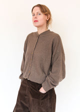 Merino Wool Cardigan - Taupe