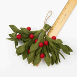 Ornament - Misteltoe with Holly Berries - Christmas Decor