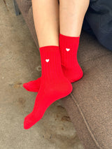Embroidered Her Socks - Mercerized Combed Cotton Rib