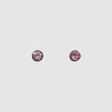 Tiny Faceted Round Stud Earrings - EJ2148