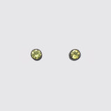 Tiny Faceted Round Stud Earrings - EJ2148