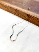 Desert Turquoise Seed Bead Necklace