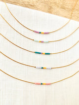 Colorful Minimalist Beaded Necklace