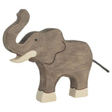 Elephant, trunk raised