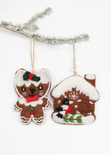 Gingerbread and Holdiay Ornament Assorted