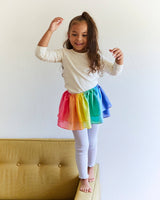 100% Silk Rainbow Tutu - Dress-Up Play, Dance Costume