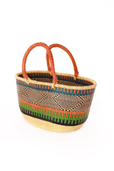 Large Oval Picnic Basket - Assorted