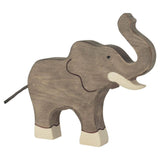 Elephant, trunk raised