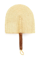 All Natural Veta Vera African Hand Fan with Leather Handle