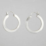 Satin Finish Hoop Earrings