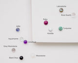 Sterling Silver Gemstone Studs