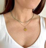 Gold & Color Seed Bead Necklace
