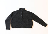 Baby Alpaca Polo Sweater - Anthracite