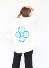 Canvas Jacket/Painted Flower on Back