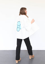 Canvas Jacket/Painted Flower on Back