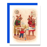 Hanukkah Mice Family Card – GLP x Yours, Roxanne (Box of 6)
