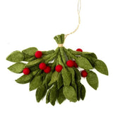 Ornament - Misteltoe with Holly Berries - Christmas Decor