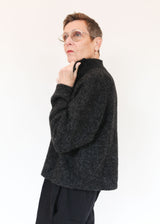 Baby Alpaca Polo Sweater - Anthracite