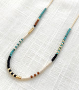 Desert Turquoise Seed Bead Necklace