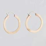 Satin Finish Hoop Earrings