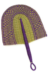 African Violet Veta Vera Hand Fan Woven Wall Art