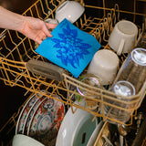 Screen Printed Blueberries Sponge Cloth - Stocking Stuffers