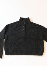 Baby Alpaca Polo Sweater - Anthracite