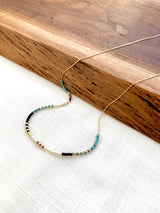 Desert Turquoise Seed Bead Necklace