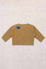 Catscape Applique Cardigan - Cola Painterly Stripe