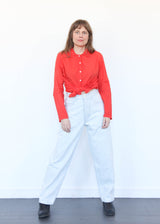 California Wide Jean - Pale Blue w/Pale Blue Stitch
