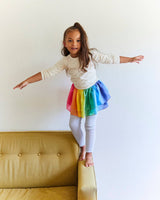 100% Silk Rainbow Tutu - Dress-Up Play, Dance Costume