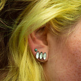Tiny Faceted Round Stud Earrings - EJ2148