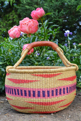 Assorted Ghanaian Bolga Farmer's Market Shopper Basket