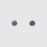 Tiny Faceted Round Stud Earrings - EJ2148