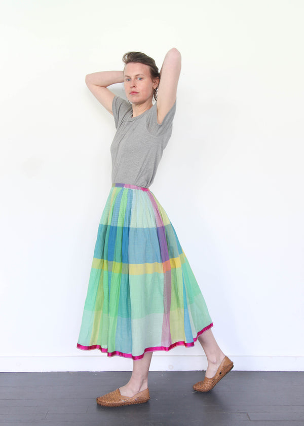 Plaid Cotton Skirt- Jodhpur-115