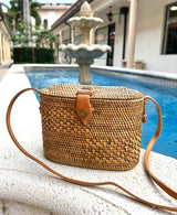 Ata Vine Sewing Basket Crossbody Bag with Curved Top