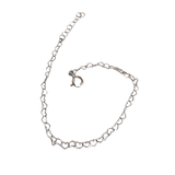 Silver heart chain bracelet