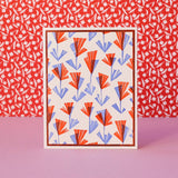 Geoflorals Assorted Cards Letterpress Set of 6