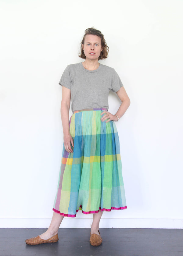 Plaid Cotton Skirt- Jodhpur-115