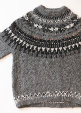 Hand Knit Pullover Alpaca - Gray