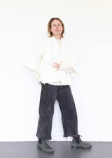 Canvas Jacket/Painted Flower on Back