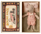 Little Sister Mouse in Matchbox - Pink Gingham